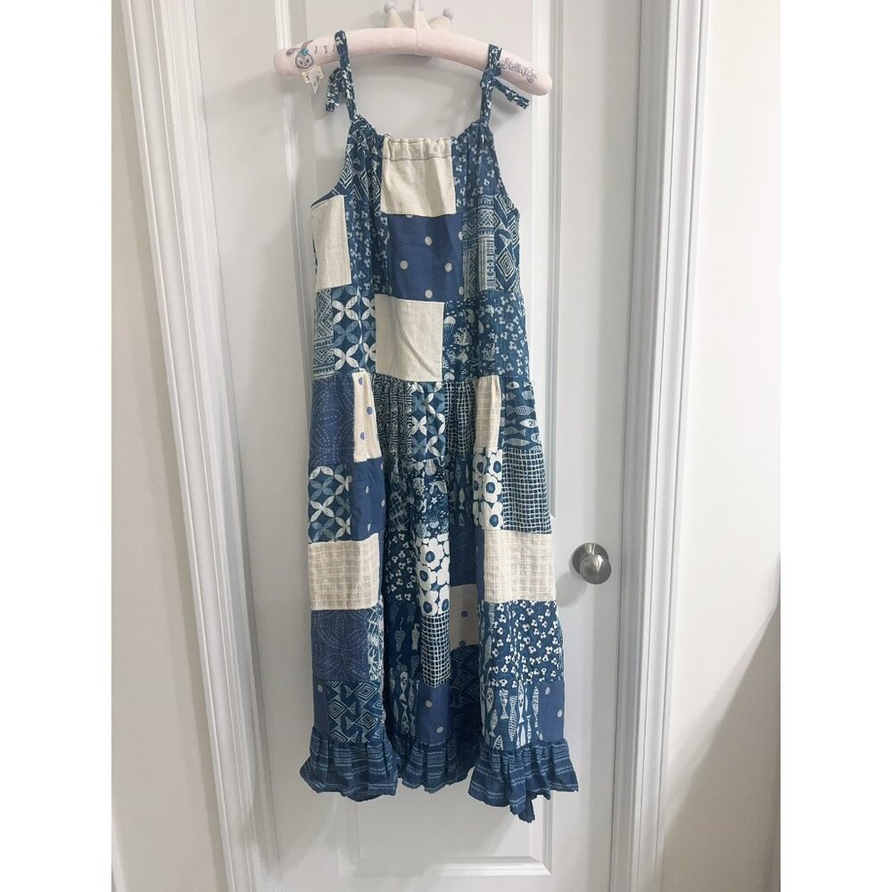 Handcrafted Indigo Patchwork Dress | Cotton Linen… - image 3